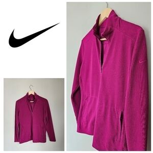 Nike Dri-FIT Quarter-Zip Training Pullover – Magenta Pink – Size M